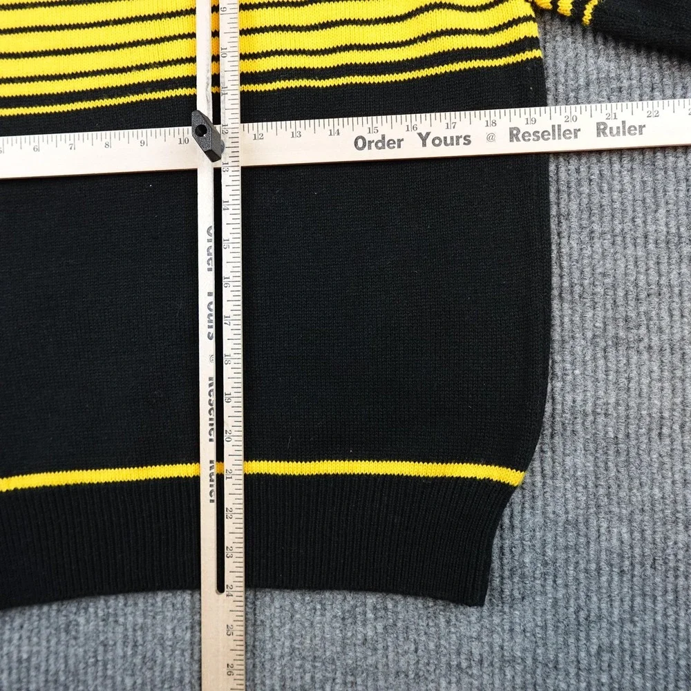 Vintage Purdue Boilermakers Sweater Mens Medium Black Striped NCAA Brian MacNeil